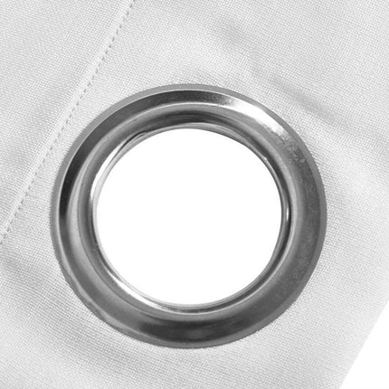 Tunn utegardin med turkos toning