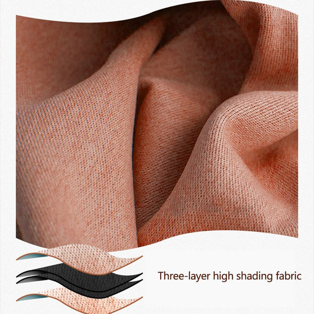 Persikofärgad rullgardin med kardborreband