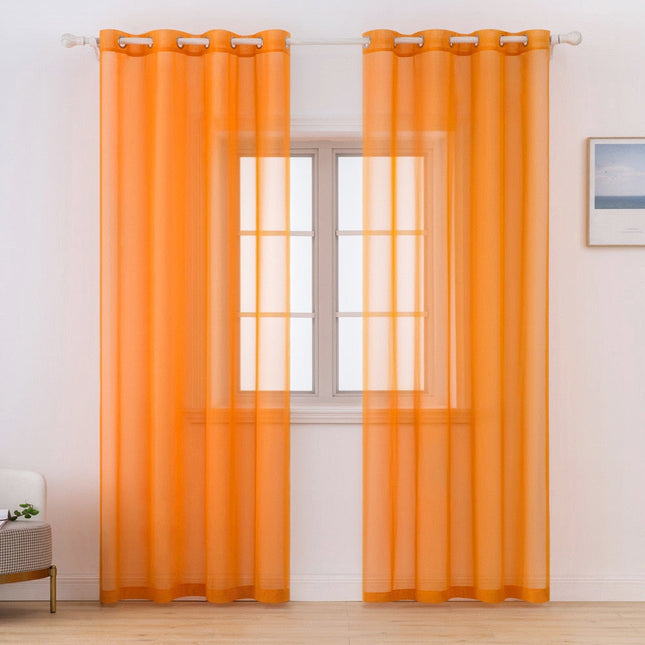 Enfärgad transparent voilegardin Tokatine