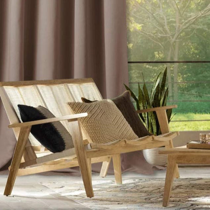 Brun utomhusgardin för altan