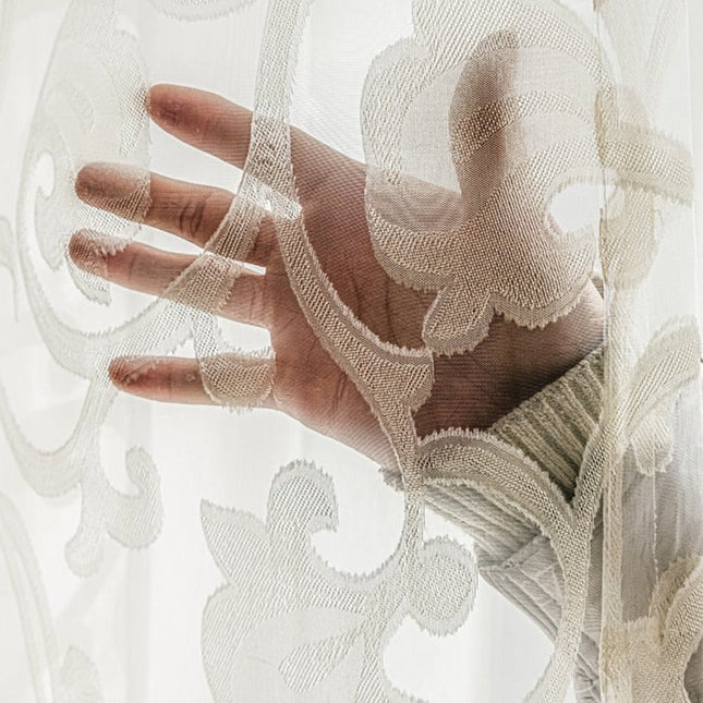 Mintgröna mörkläggningsgardiner med textur