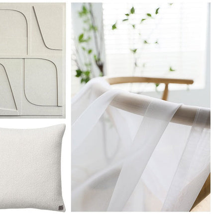 Vit tunn gardin med hank Bride