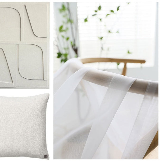 Vit tunn gardin med hank Bride