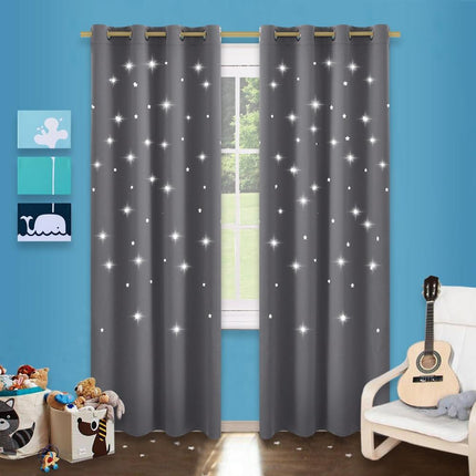 Mörkläggningsgardin med stjärnor för barnrum