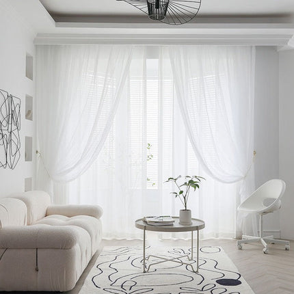 Vit tunn gardin med hank Bride