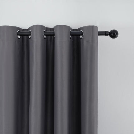 Antracitgrå mörkläggningsgardin Salto med öljetter