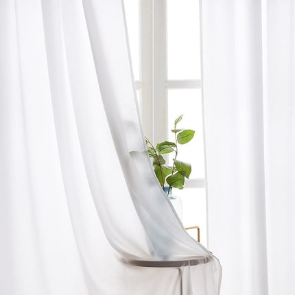 Ljusfiltrerande vit tunn gardin Milano