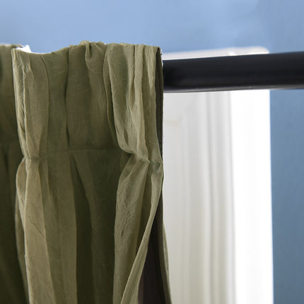 Dubbellagers gardin med mörkläggning och voile