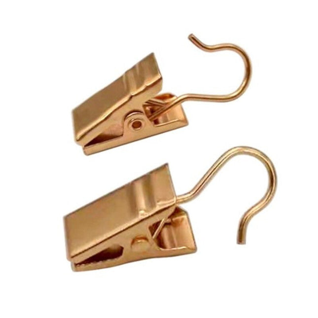 Vita gardinklämmor med praktisk krok