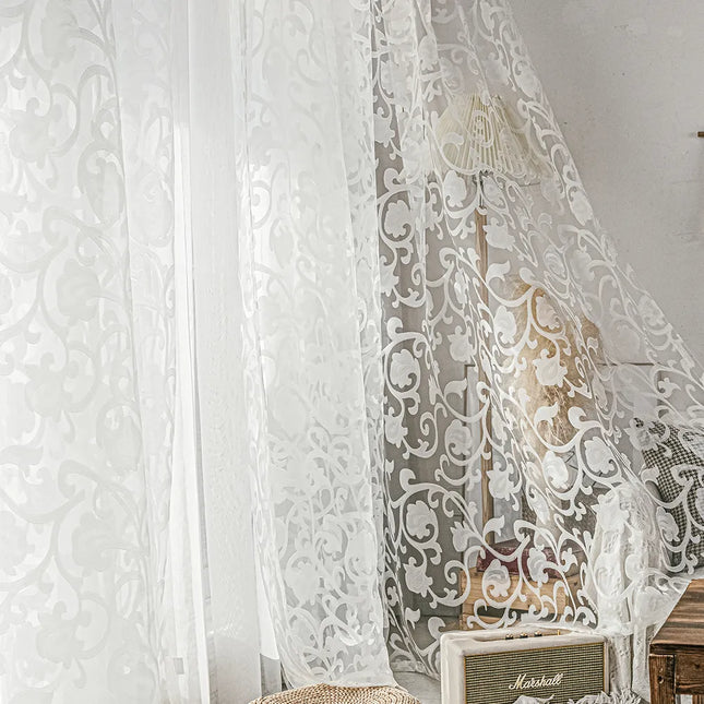 Mintgröna mörkläggningsgardiner med textur