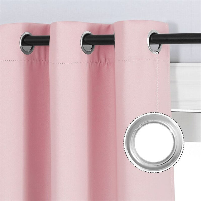 Mörkläggningsgardin med rosa och grå ombre