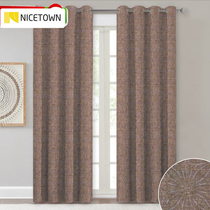 Mönstrad mörkläggningsgardin för sovrum