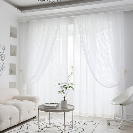 Vit tunn gardin med hank Bride