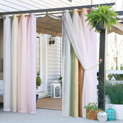 Tunn utomhusgardin för altan och pergola