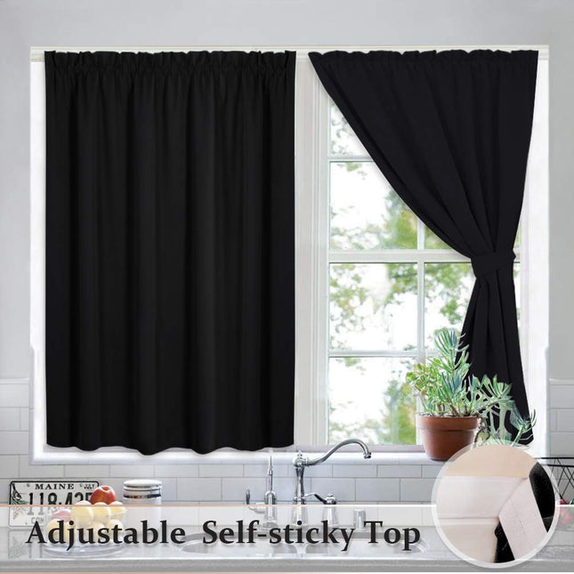 Kort självhäftande mörkläggningsgardin för kök