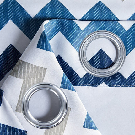 Blå mörkläggningsgardin Penedo med chevron