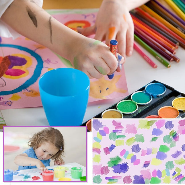 Färgglad barngardin med abstrakt mönster