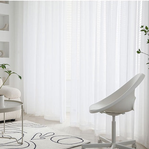 Vit tunn gardin med hank Bride