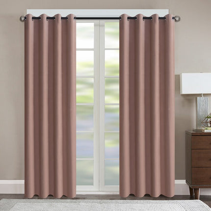 Enfärgad rosa mörkläggningsgardin för fönster