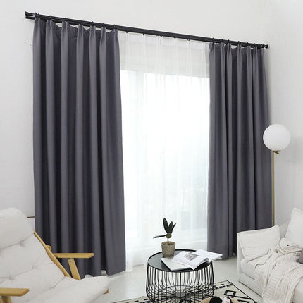 Enfärgad antracitgrå mörkläggningsgardin