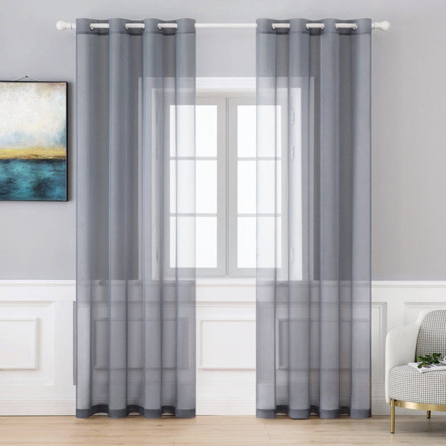 Enfärgad transparent voilegardin Tokatine