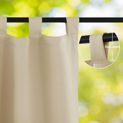 Beige vattentät gardin för uterum