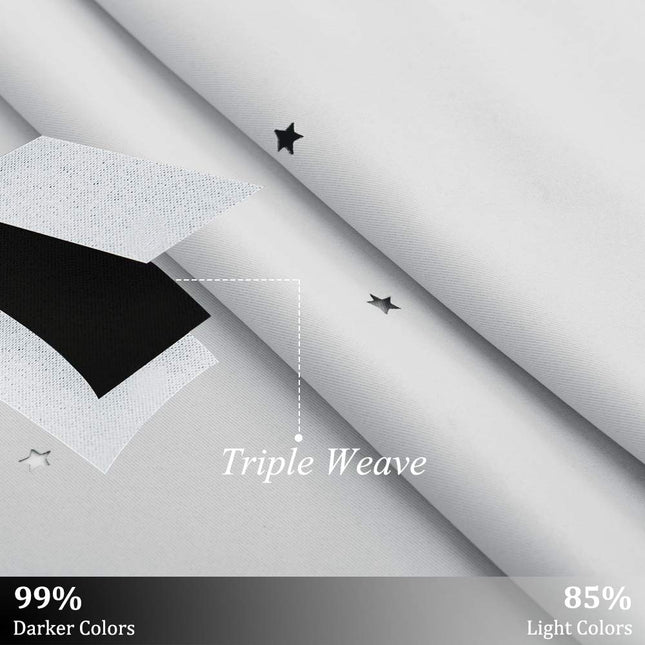 Mörkläggningsgardin med stjärnor för barnrum