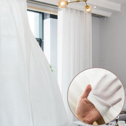 Ljusfiltrerande vit tunn gardin för fönster
