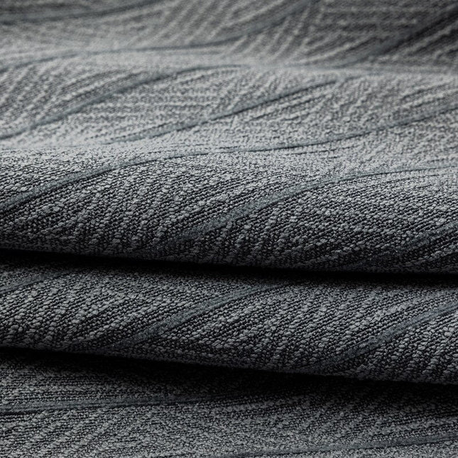 Grå mörkläggningsgardin med linnestruktur