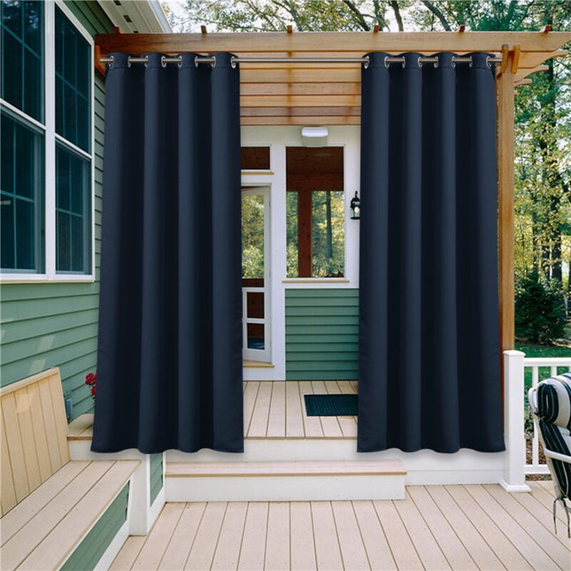 Brun utomhusgardin för altan