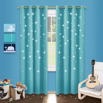 Mörkläggningsgardin med stjärnor för barnrum