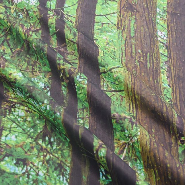 Utomhusgardin med skogsmotiv för balkong