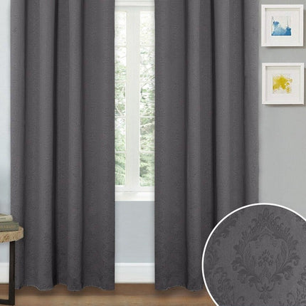 Mörkläggningsgardin med präglat damastmönster