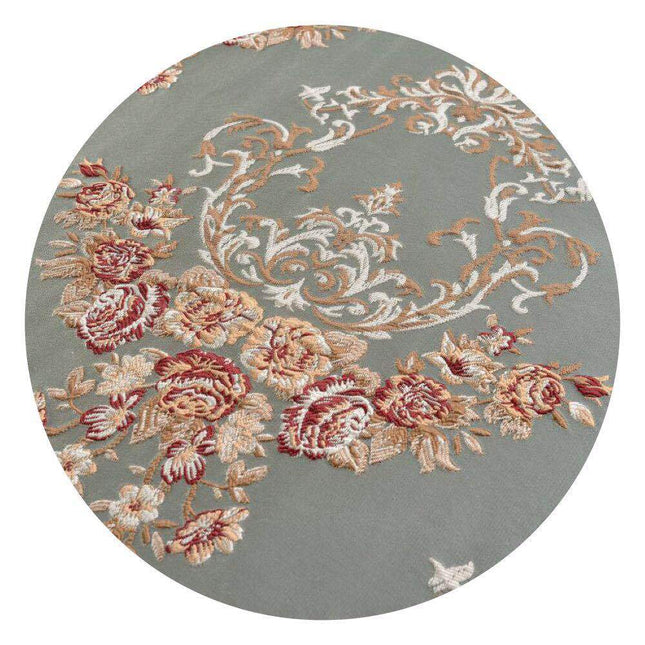 Mörkläggningsgardin i jacquard med blommönster