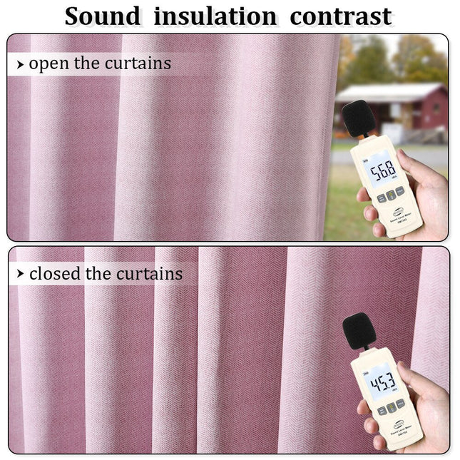 Mörkläggningsgardin med textur för sovrum