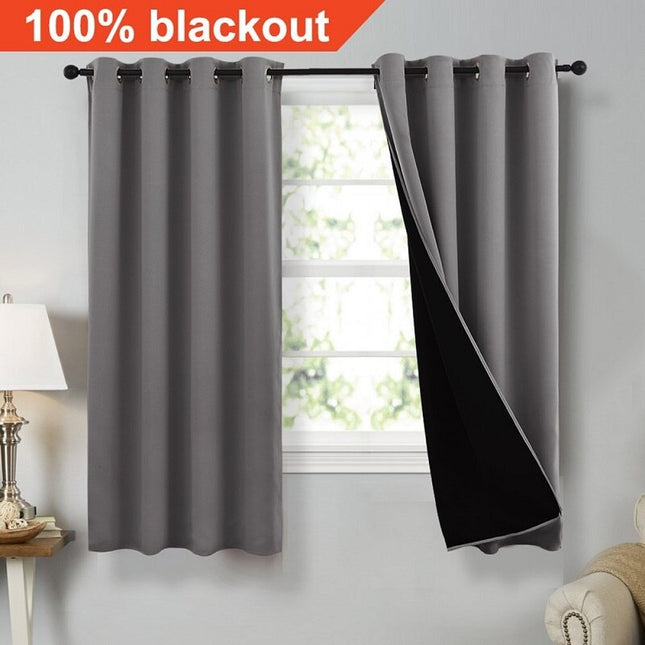 Beige mörkläggningsgardin för 100% mörkläggning