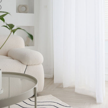 Vit tunn gardin med hank Bride