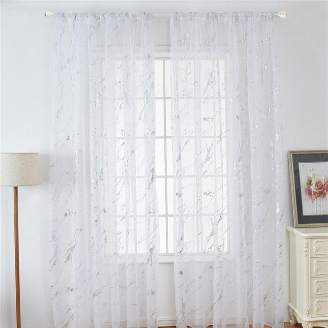 Tunn gardin med guld marmorering