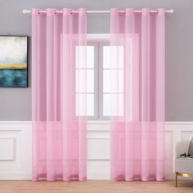 Enfärgad transparent voilegardin Tokatine