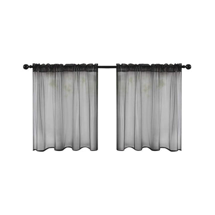 Vit kort cafégardin för köksfönster