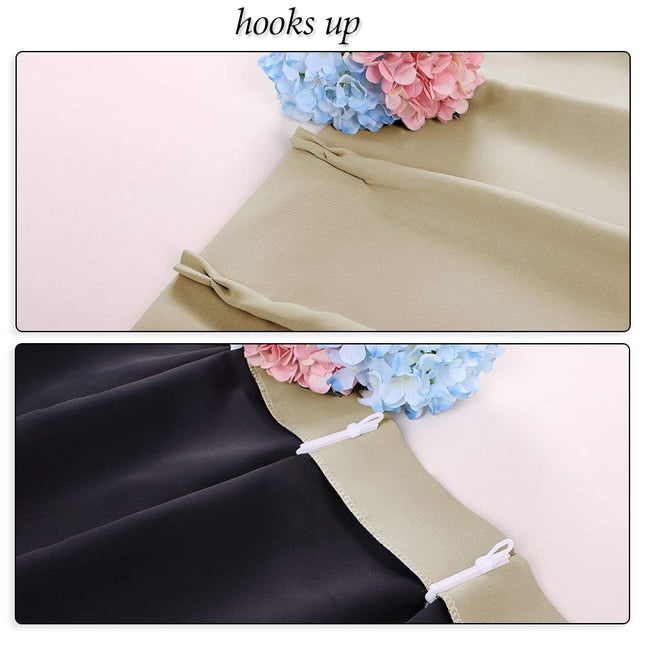 Beige mörkläggningsgardin för 100% mörkläggning