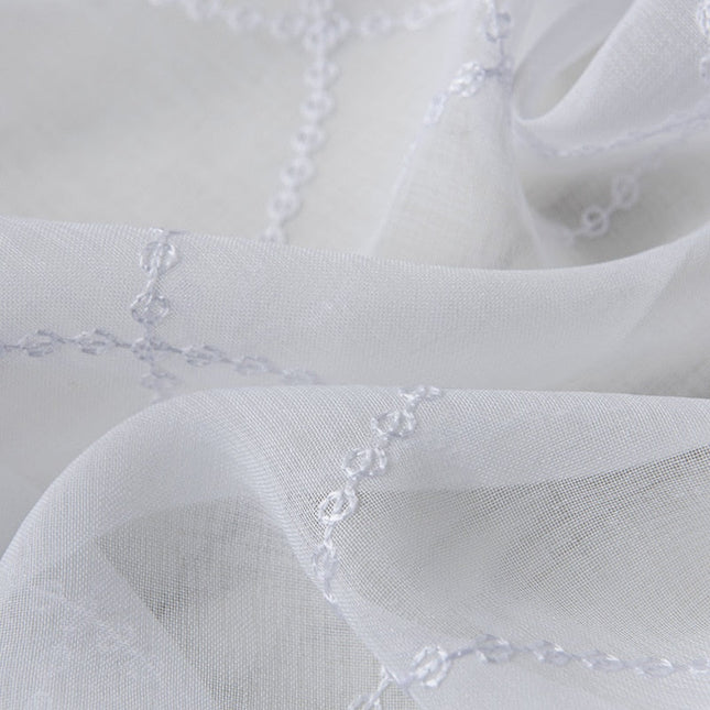 Skir gardin med geometriskt cirkelmönster