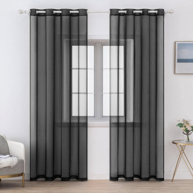 Enfärgad transparent voilegardin Tokatine