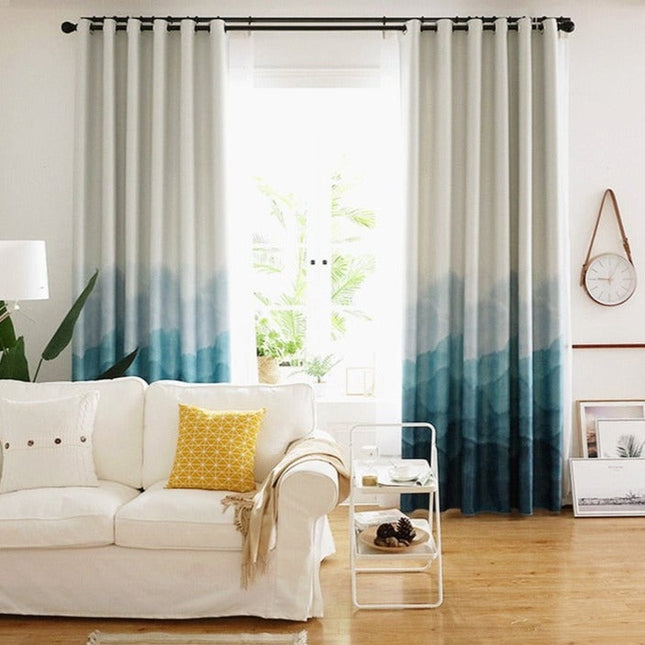 Mörkläggningsgardin med modern ombre-effekt