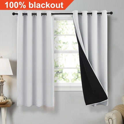 Beige mörkläggningsgardin för 100% mörkläggning