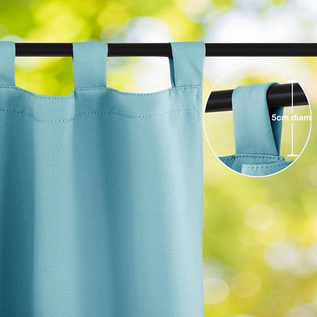 Vattentät turkos utomhusgardin för balkong