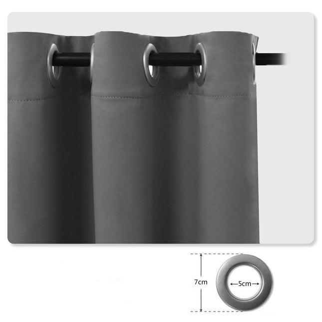 Grå vattentät utomhusgardin med öljetter