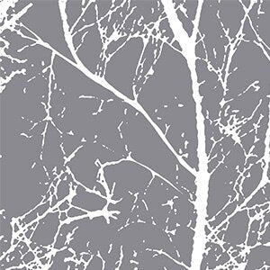 Mönstrad utomhusgardin med grenmotiv