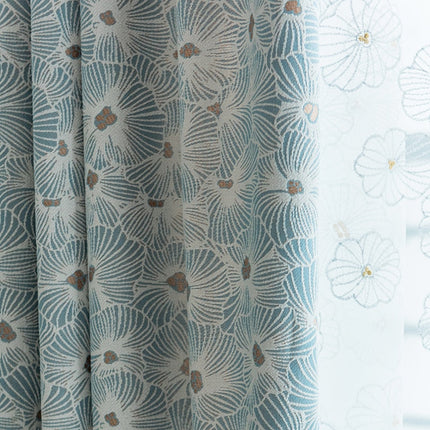 Mönstrad mörkläggningsgardin Neri med blommor