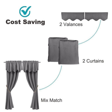 Mörkläggningsgardin set med kappa och omtag